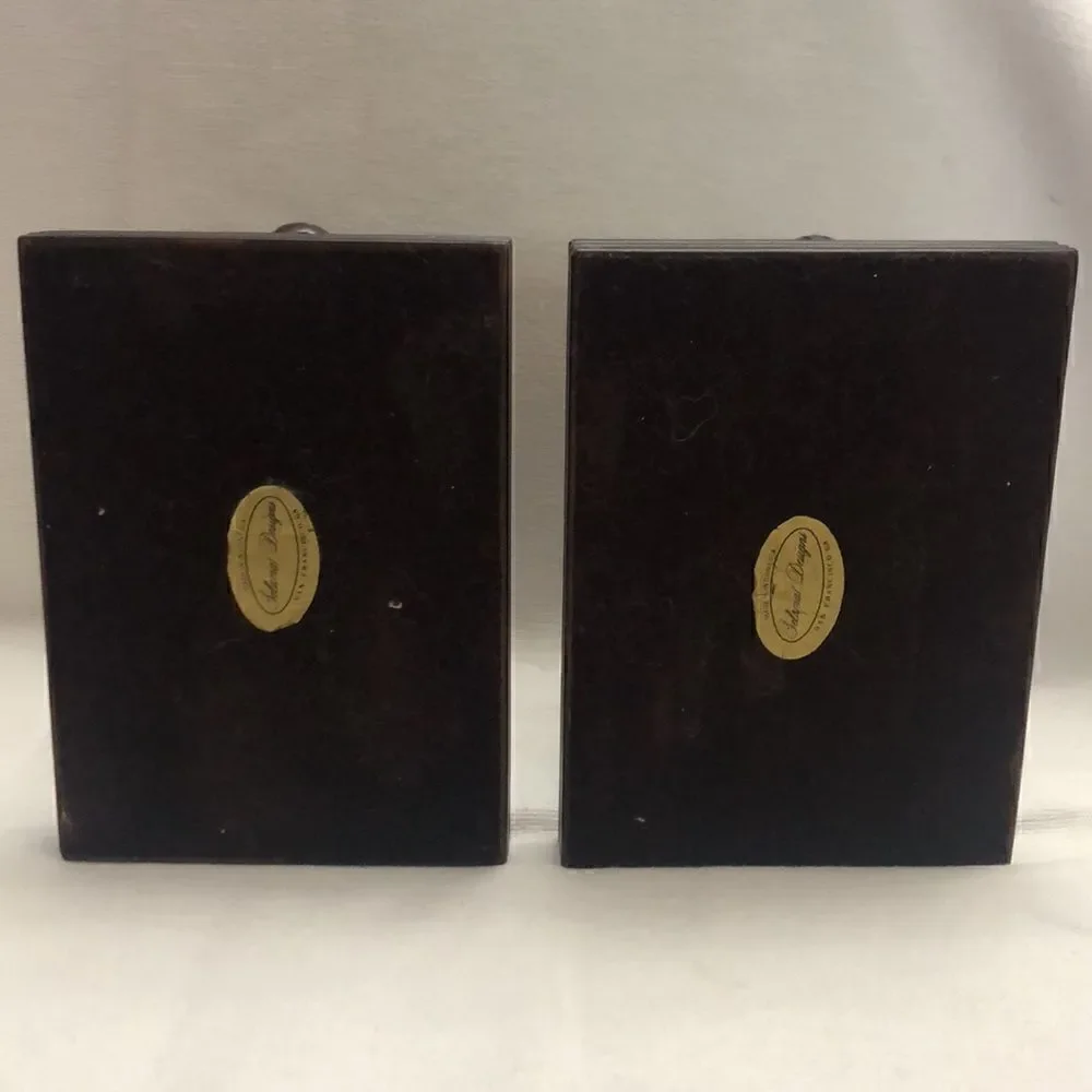 Selamat designs mahogany wood cats bookends